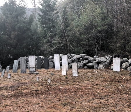 headstones in historical cemetery